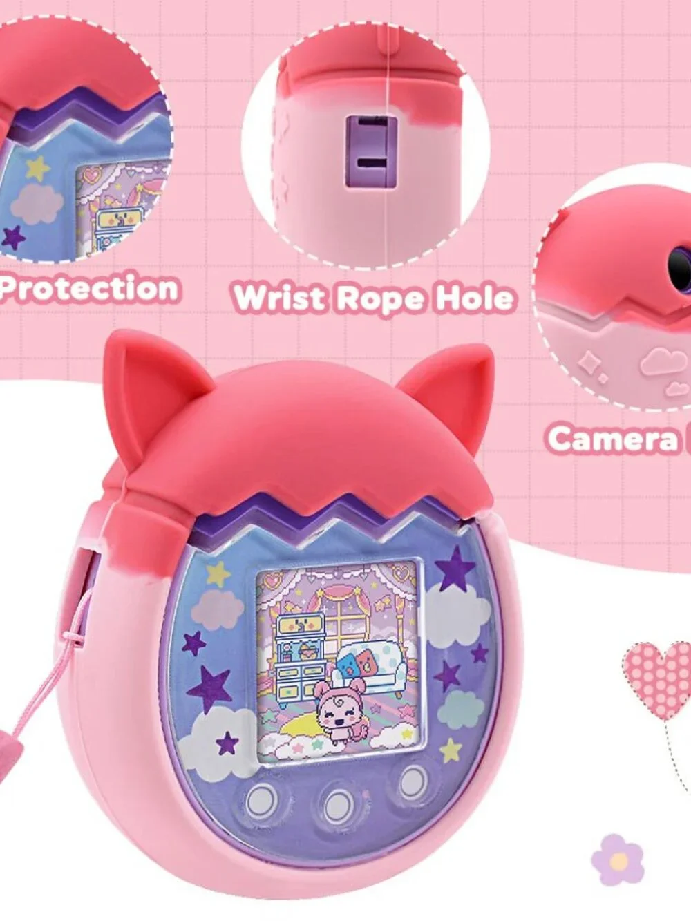 Winceed Silicone Case for Tamagotchi Pix Virtual Pet Game Machine, Protective Co